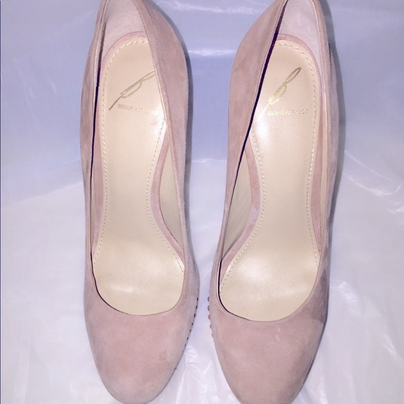 Brian Atwood Suede Swarovski Stone Platform - Picture 8 of 8